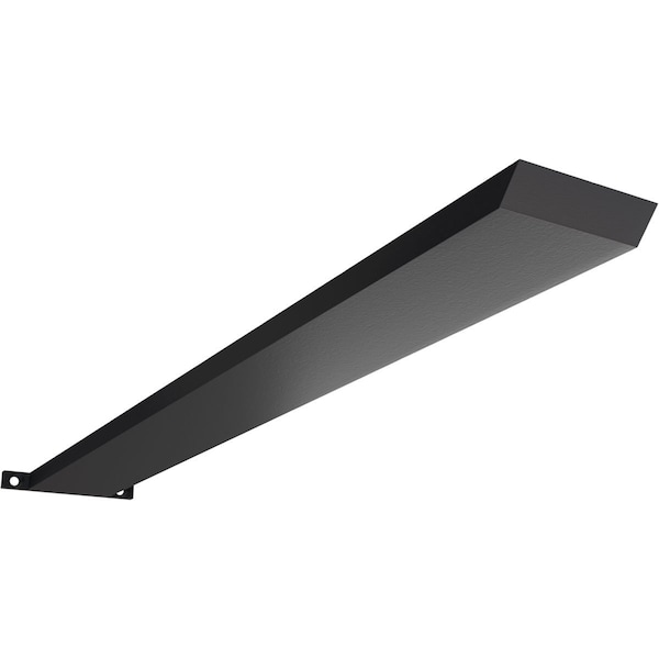 Ekena Millwork 2 1/2"W x 22"D Countertop Island Steel Heavy Duty Bracket w/ Flange, Powder Coated Black BKTM02X22IBPBL - main